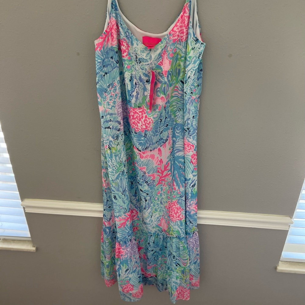 NWT Large Lilly Pulitzer maxi dress- Sink or swim